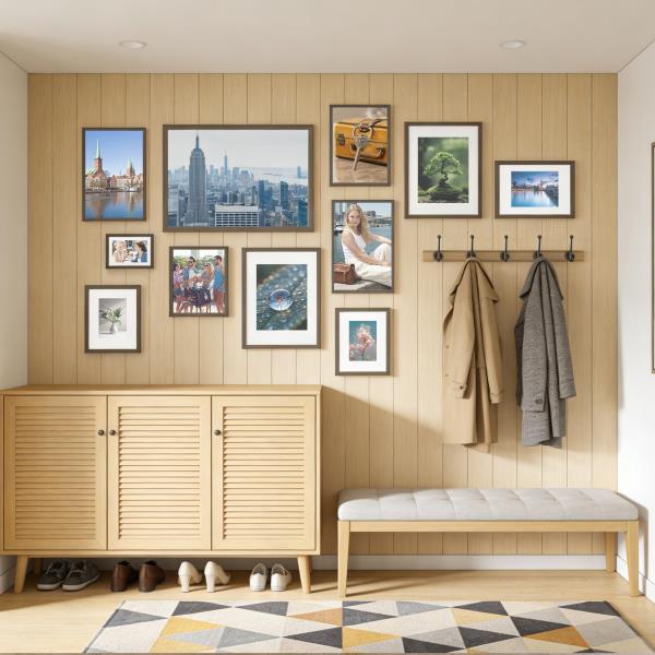 12x18 Poster Frame Natural Wood with Plexiglass 1 Pack