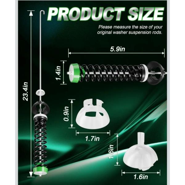 Washer Suspension Rod Kit for Whirlpool W11130362