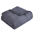 Adult 20lb Weighted Blanket 60x80 Queen Dark Grey Cooling Microfiber Glass Beads