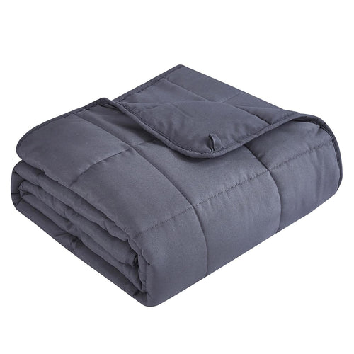 Adult 20lb Weighted Blanket 60x80 Queen Dark Grey Cooling Microfiber Glass Beads