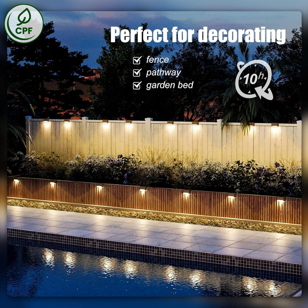 New As-Is SOLPEX 16 Pack Warm White Solar Deck Lights Outdoor Waterproof LED Retail $23.00