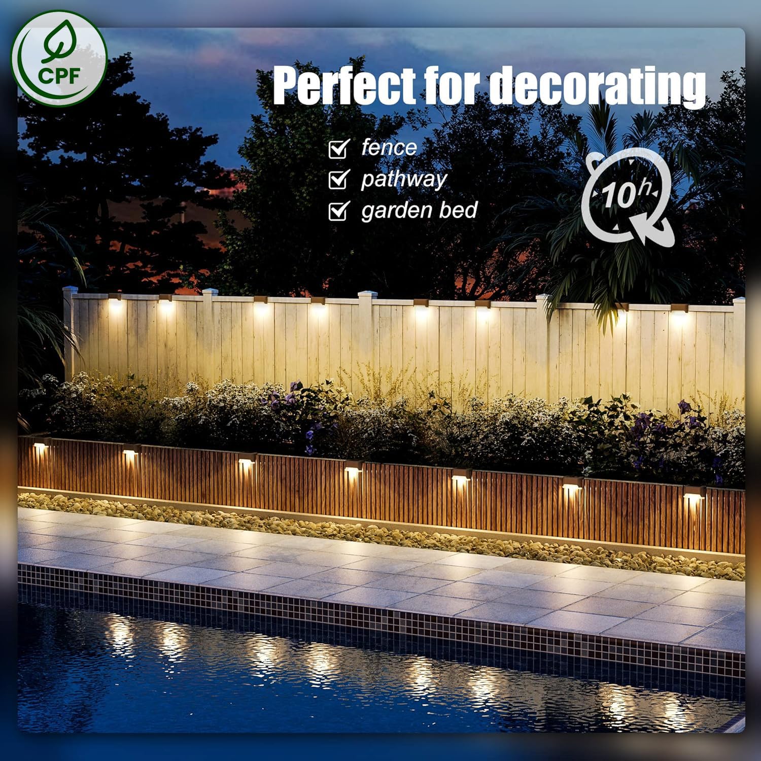 New As-Is SOLPEX 16 Pack Warm White Solar Deck Lights Outdoor Waterproof LED Retail $23.00