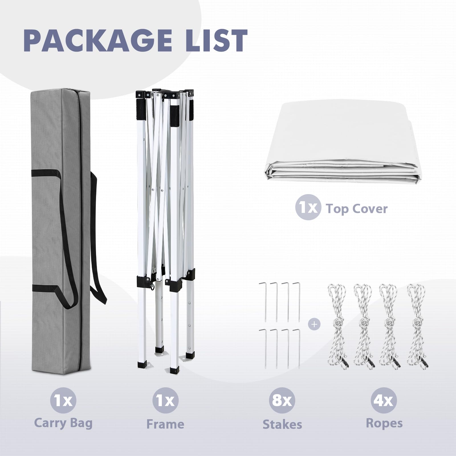 INTER HUT 5x5 Pop Up Canopy Tent, Instant Portable Beach Canopy, Outdoor Tent with Carry Bag for Camping, Sports, Tailgating, Events, White Retail $99.00