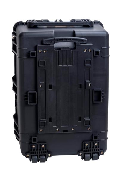 MEIJIA Portable Waterproof Protective Case,Hard Camera Case With Retractable Pull Handle And Rolling Wheels,Customizable Fit Foam Inserted,Elegant Black, 31.56"X22.99"X19.49" Retail $339.00