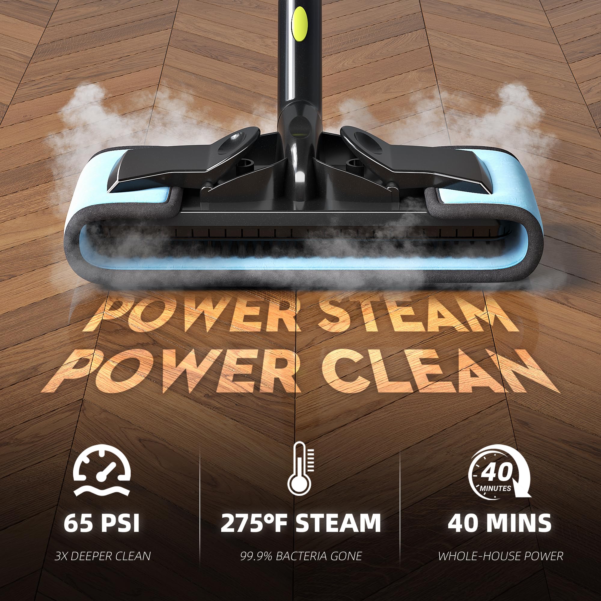 Grey 1500W Heavy-Duty Multipurpose Steam Cleaner