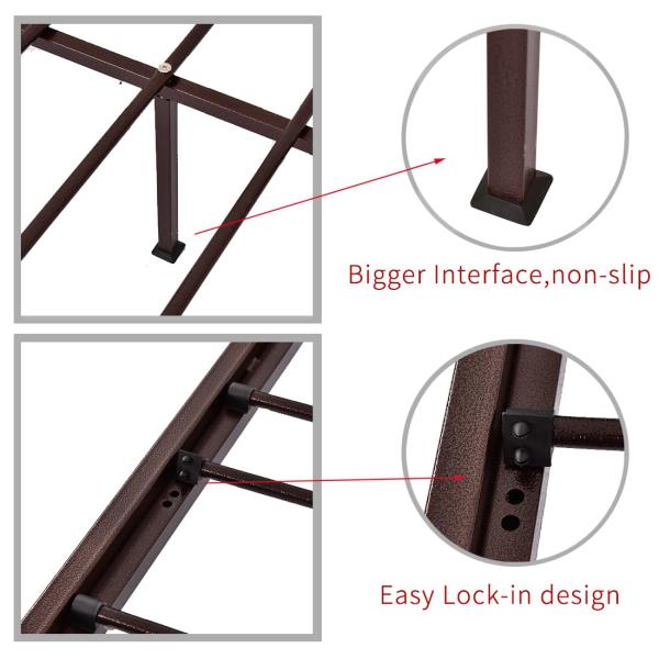 Metal Twin Daybed Frame Black Sanded 78.35L x 40.16W x 35.63H