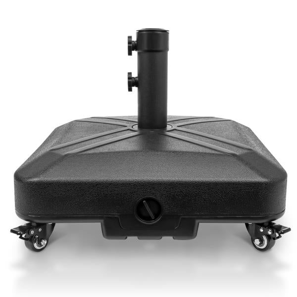 Patio Umbrella Base Heavy Duty with Wheels 125lb Capacity 18.9 x 18.9 x 6.3