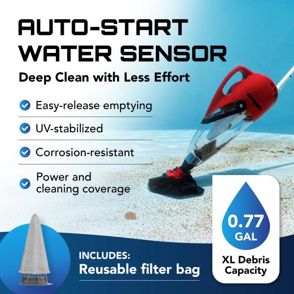 Pulse XL 350 Cordless Pool Vacuum for Inground  Above Ground Pools