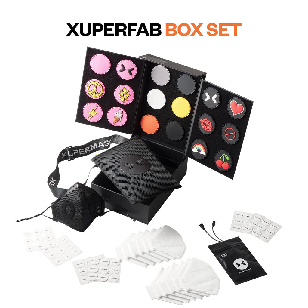 Fabric Face Mask System with Filter Inserts and Scented Stickers
