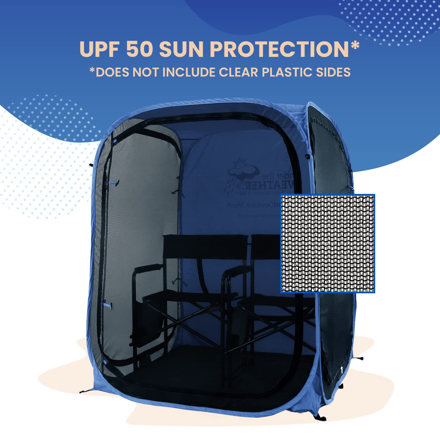 WeatherPod MyPod Mesh 1-2 Person Pop-Up Screen Tent Pod BugMosquito Protection UPF 50 Navy