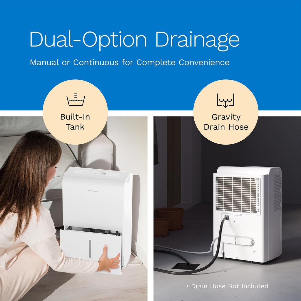 New hOmeLabs Wi-Fi 7000 Sq Ft 50 Pint Dehumidifier Retail $212.00