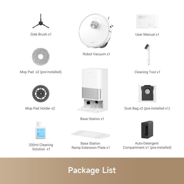 DREAME L10s Ultra Gen 2 Robot Vacuum and Mop, 10,000Pa Suction, MopExtend Tech, All-in-One Base Station, 75 Days Auto-Empty, Mop Self-Washing&Drying, Smart Obstacle Avoidance, Carpet Cleaning