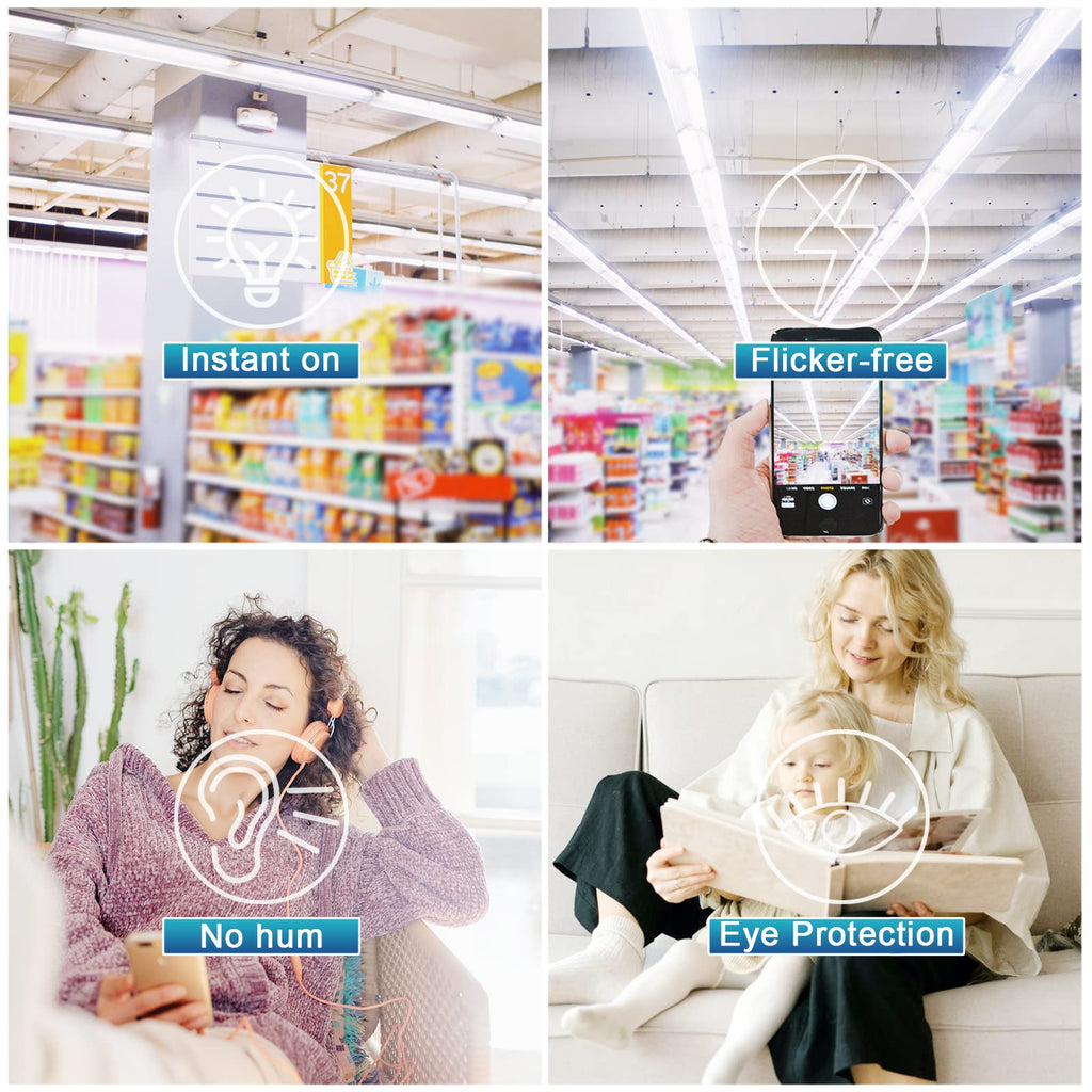 Marxlait 4 Pack T8 LED Bulbs 4 Foot, 24W 3000LM, 6000K Daylight, Ballast Bypass, Dual Ended Powered Type B Light Bulbs, LED Fluorescent Tube Replacement T8 T12, Non-dimmable Retail $31.00