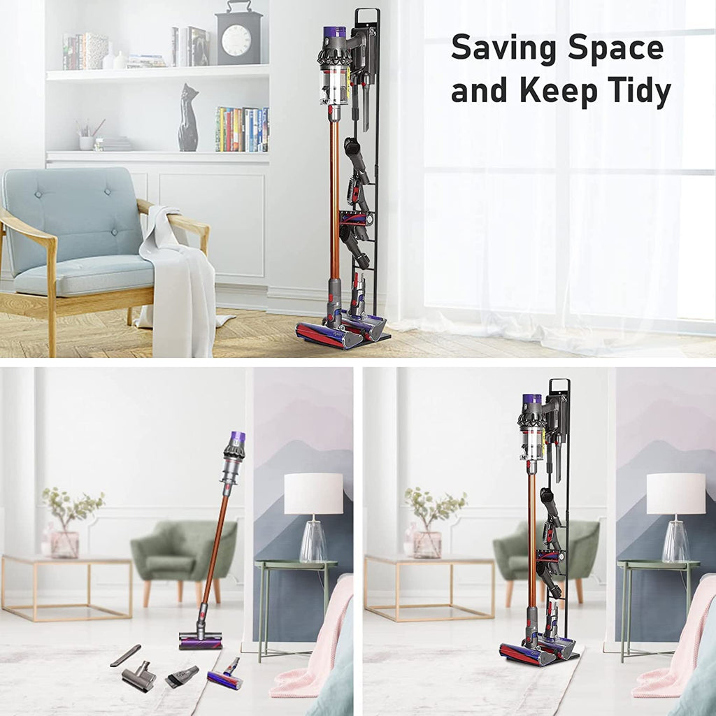 Foho Black 50 Metal Freestanding Vacuum Stand for Dyson V-Series Vacuums Retail $30.00