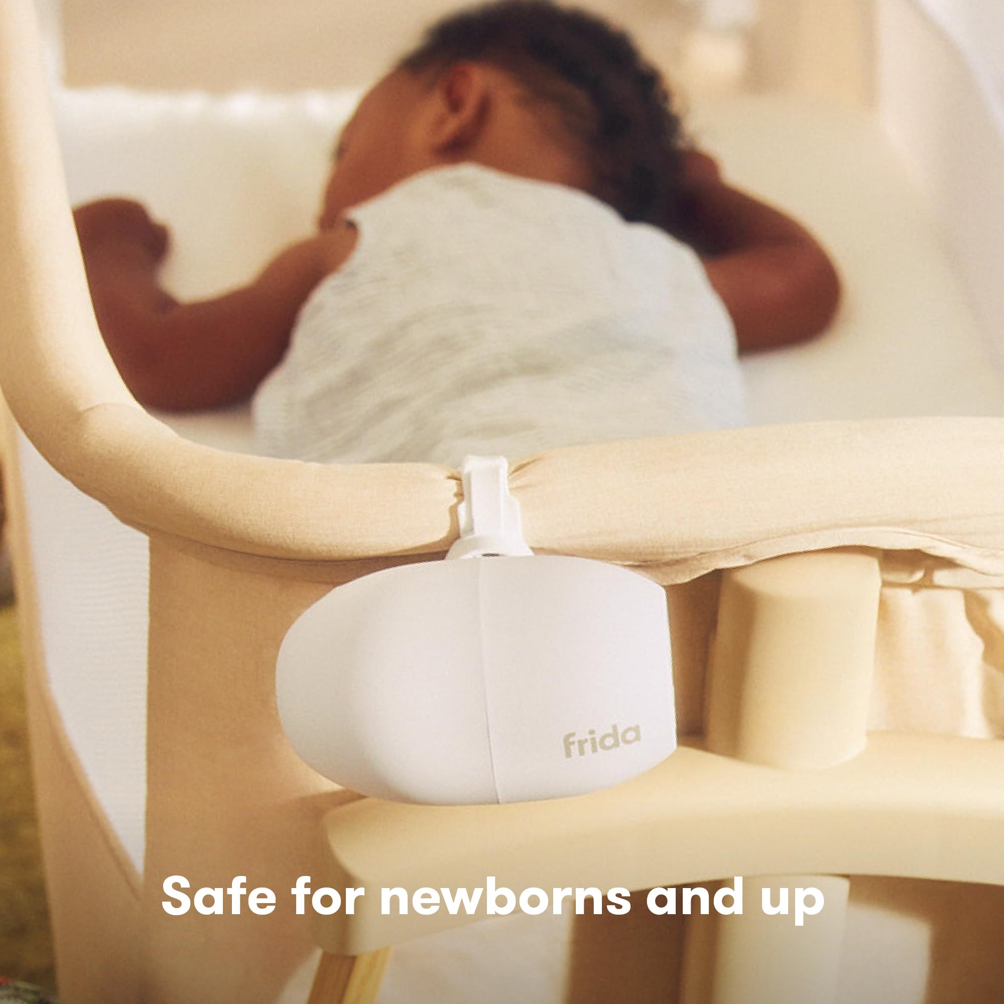 Frida Baby Hands-Free Rocker for Strollers  Cribs - 5 Vibration Levels White