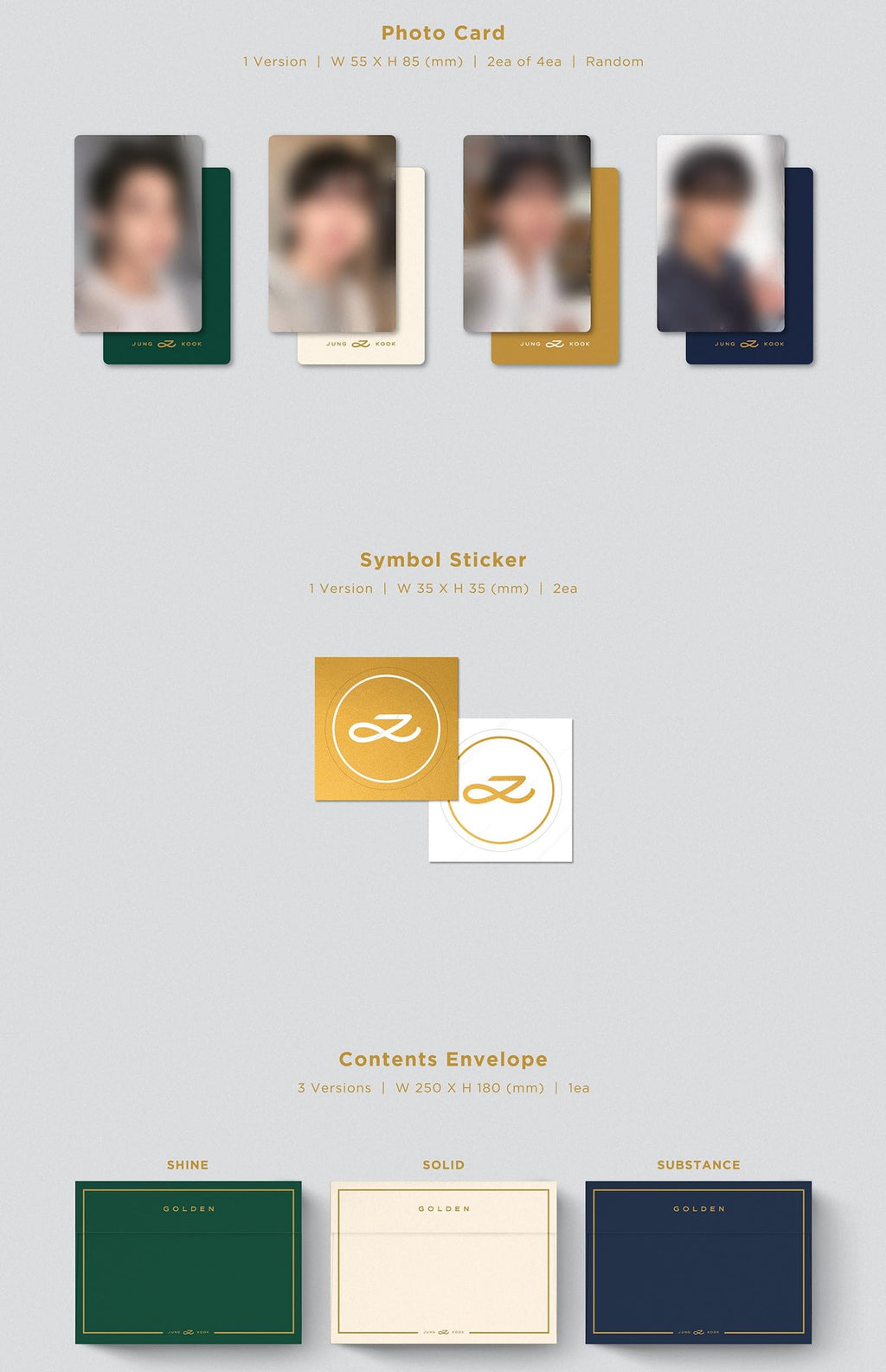 Jungkook of BTS Golden Album Substance Blue Retail $40.00