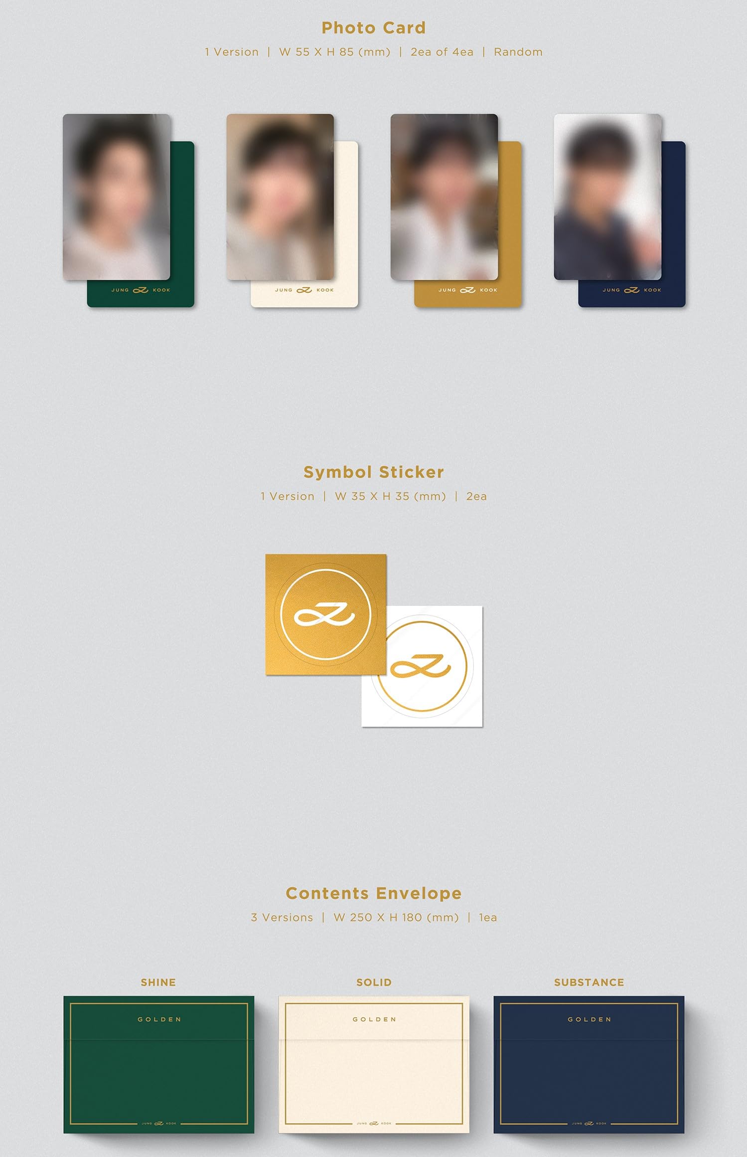 Jungkook of BTS Golden Album Substance Blue Retail $40.00