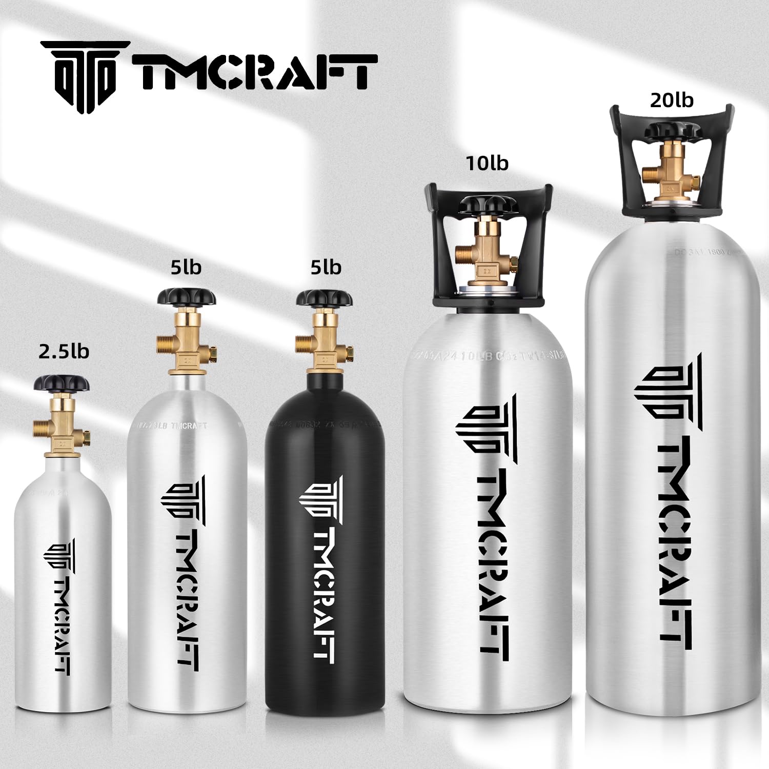 lb CO2 Tank Aluminum Alloy Cylinder with CGA-320 Valve for Kegerator Kit