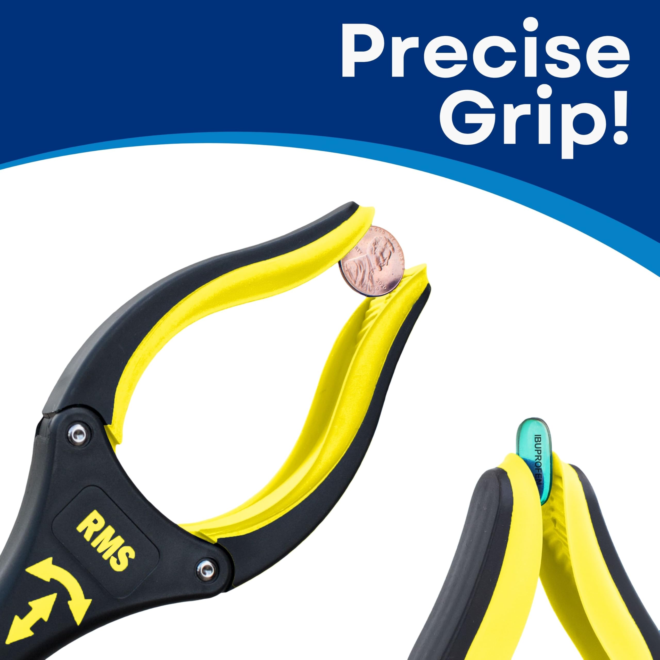 -Pack Yellow Grabber Reacher Mobility Aid Tool with Rotating Jaw 34  21