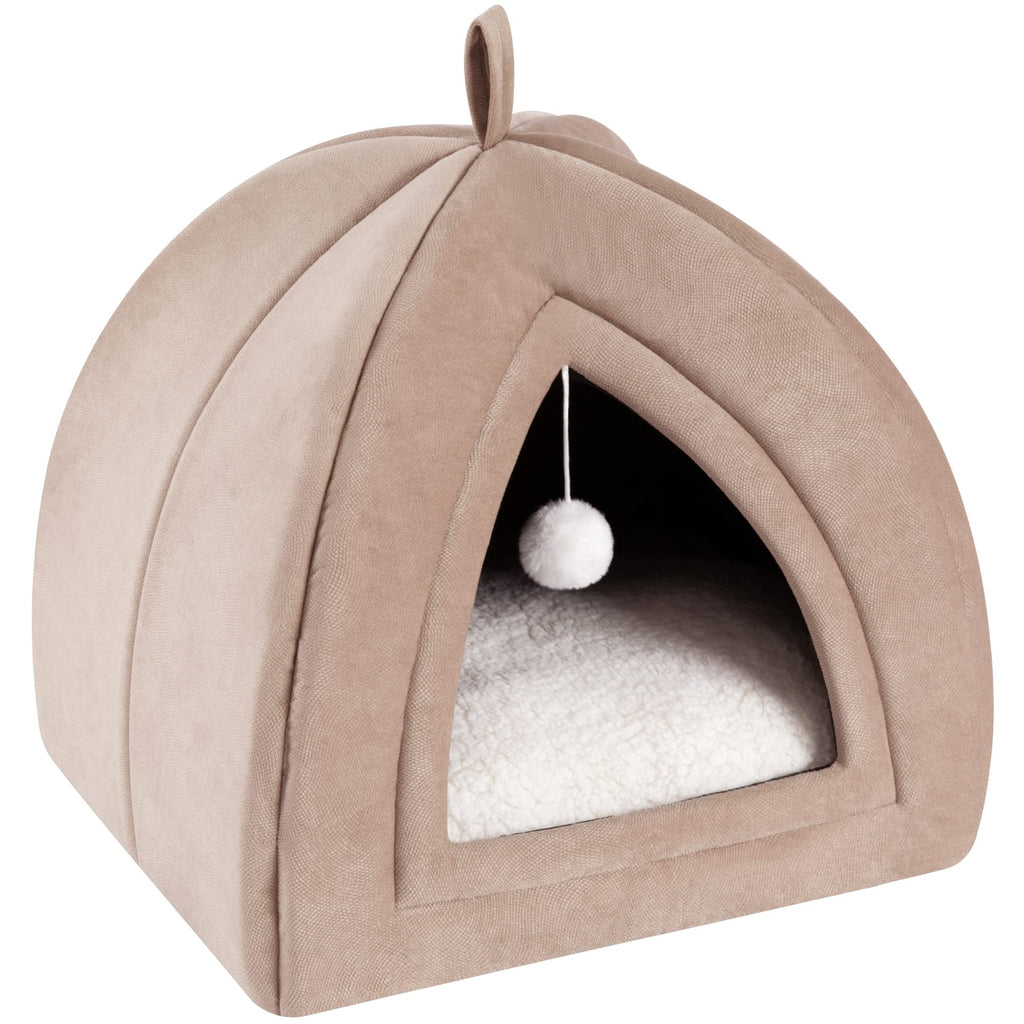 New TILLYOU 2-in-1 Cat House  Warm Pet Tent Bed for Small Pets 15x15x15 Retail $32.00