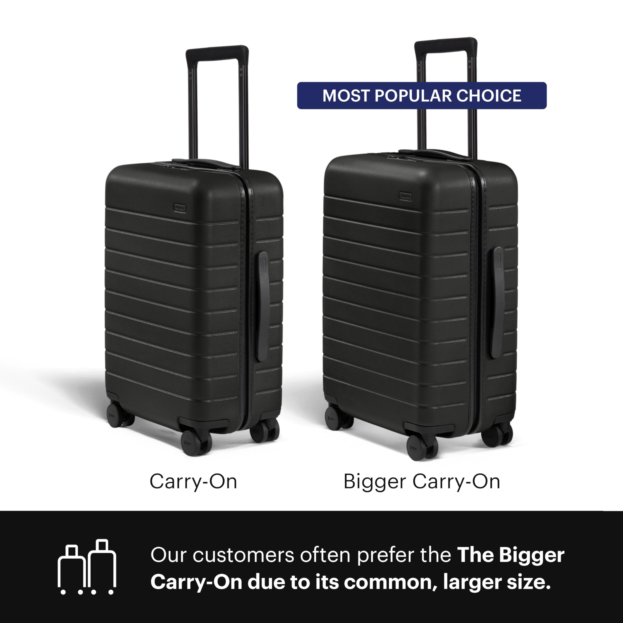 Away Carry-On 22-Inch Lightweight Polycarbonate Spinner Luggage Jet Black