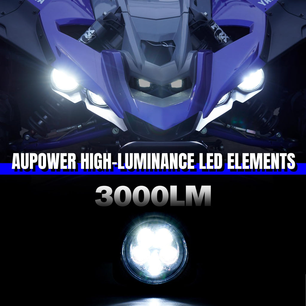 Black LED Headlights for Yamaha YXZ 1000R 2016-2021  Wolverine X2X4 2018-2021 2 Pcs