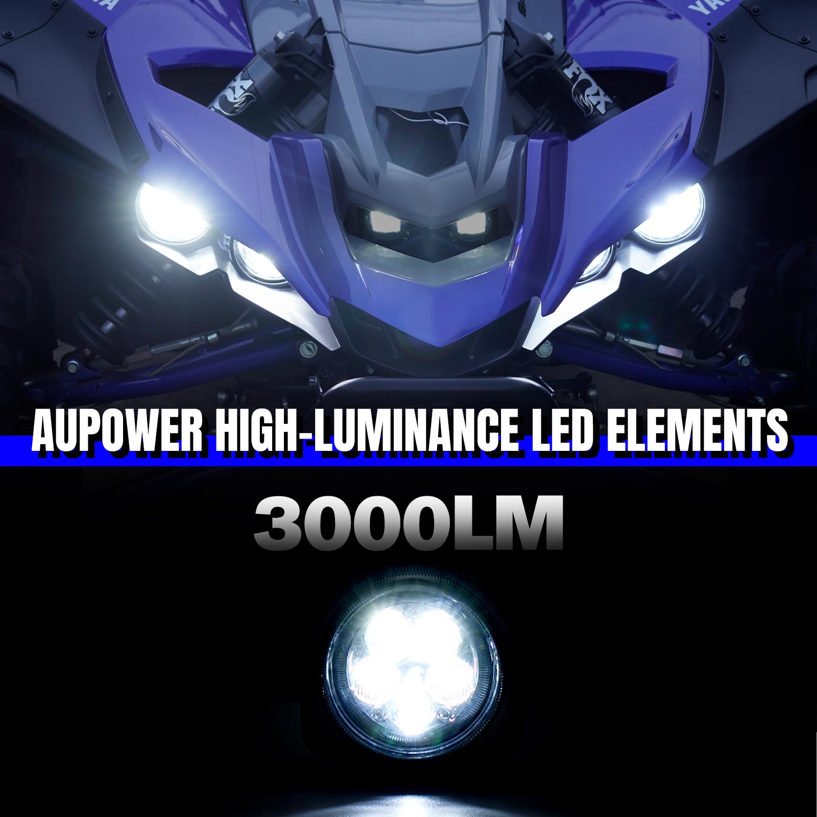 Black LED Headlights for Yamaha YXZ 1000R 2016-2021  Wolverine X2X4 2018-2021 2 Pcs