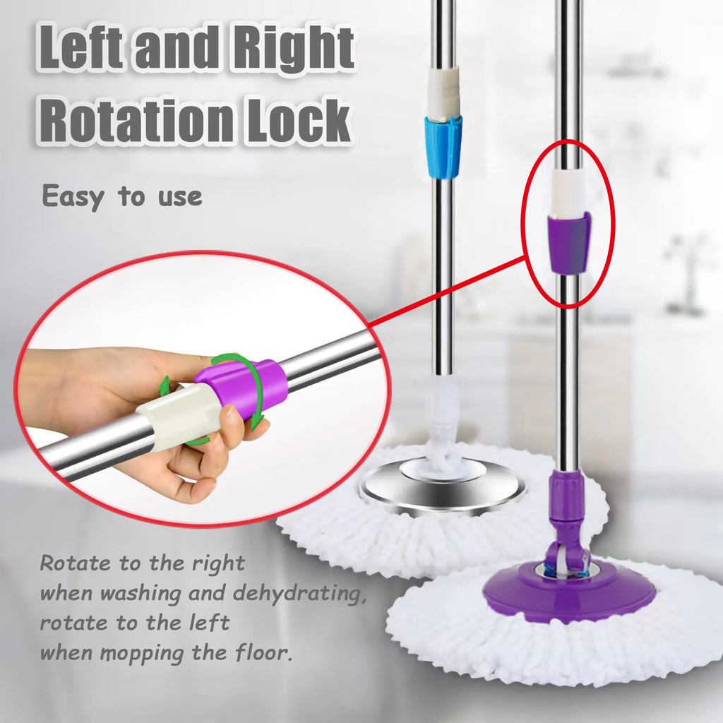 Open-Box New Midremer Extendable 49-inch Stainless Steel Spin Mop Handle Replacement Retail $28.00