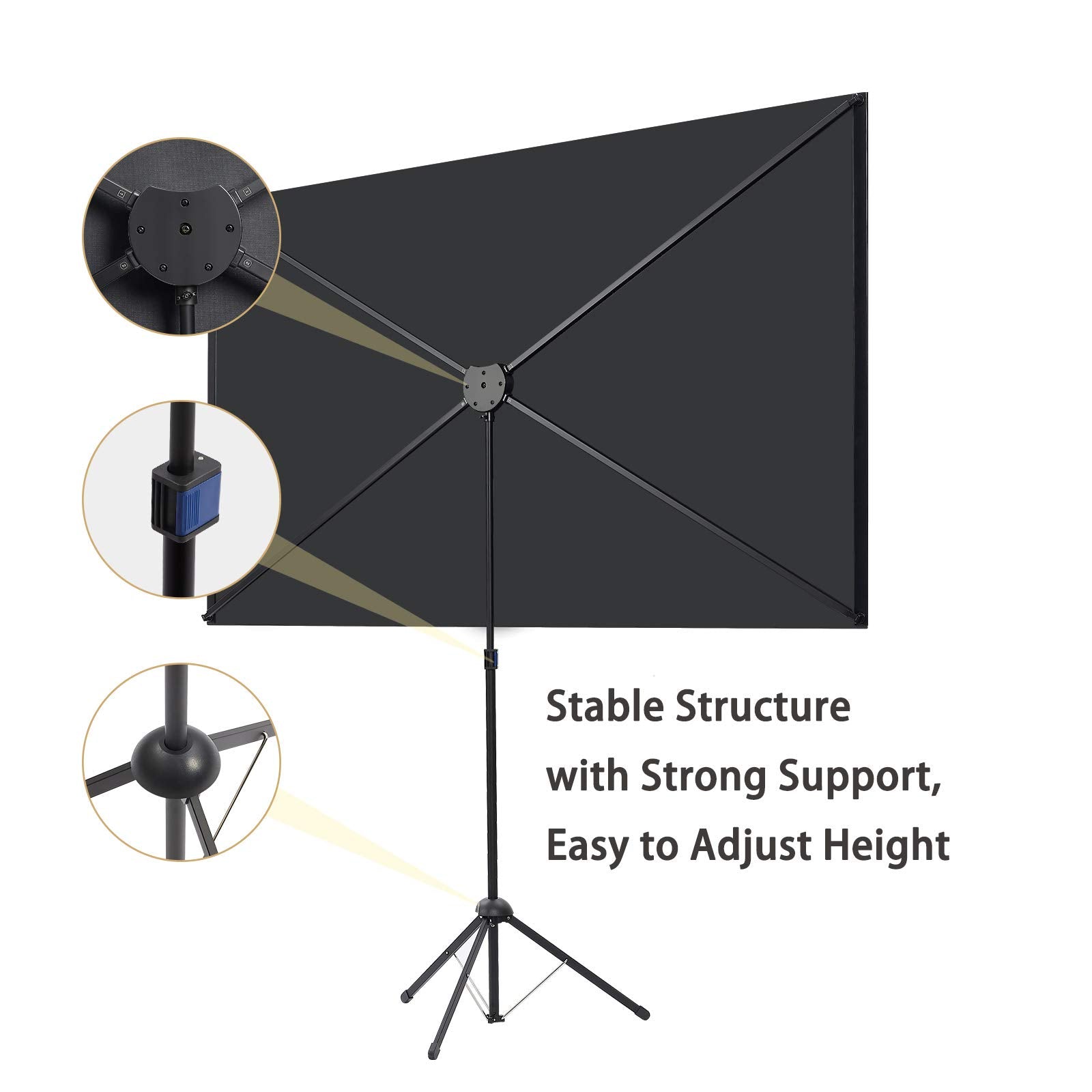 excelimage 80in Home Theater Projector Screen