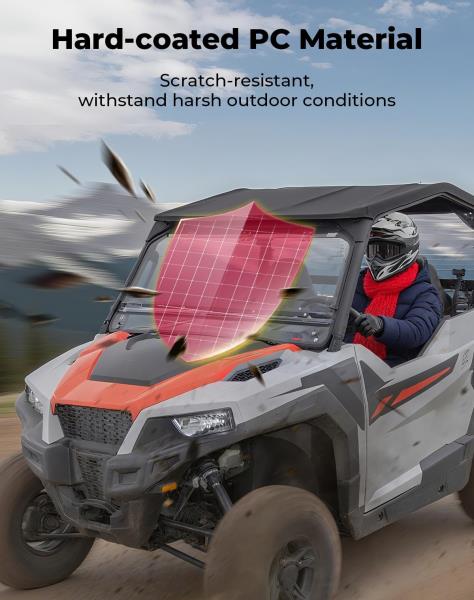 -IN-1 Front Flip Windshield for Polaris General 10004 1000XP 1000XP 4 1000