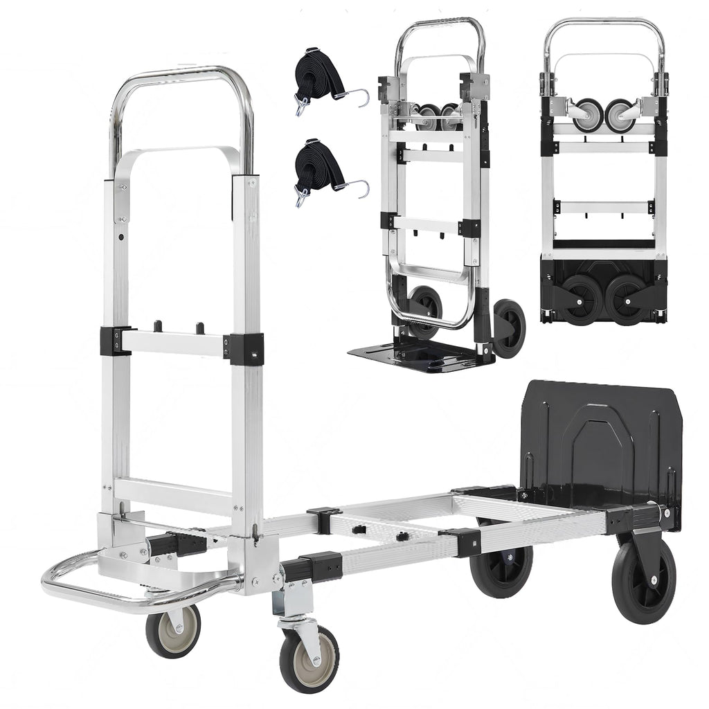 Open-Box New ZROECWT 600lbs Capacity 3-in-1 Aluminum Folding Hand Truck