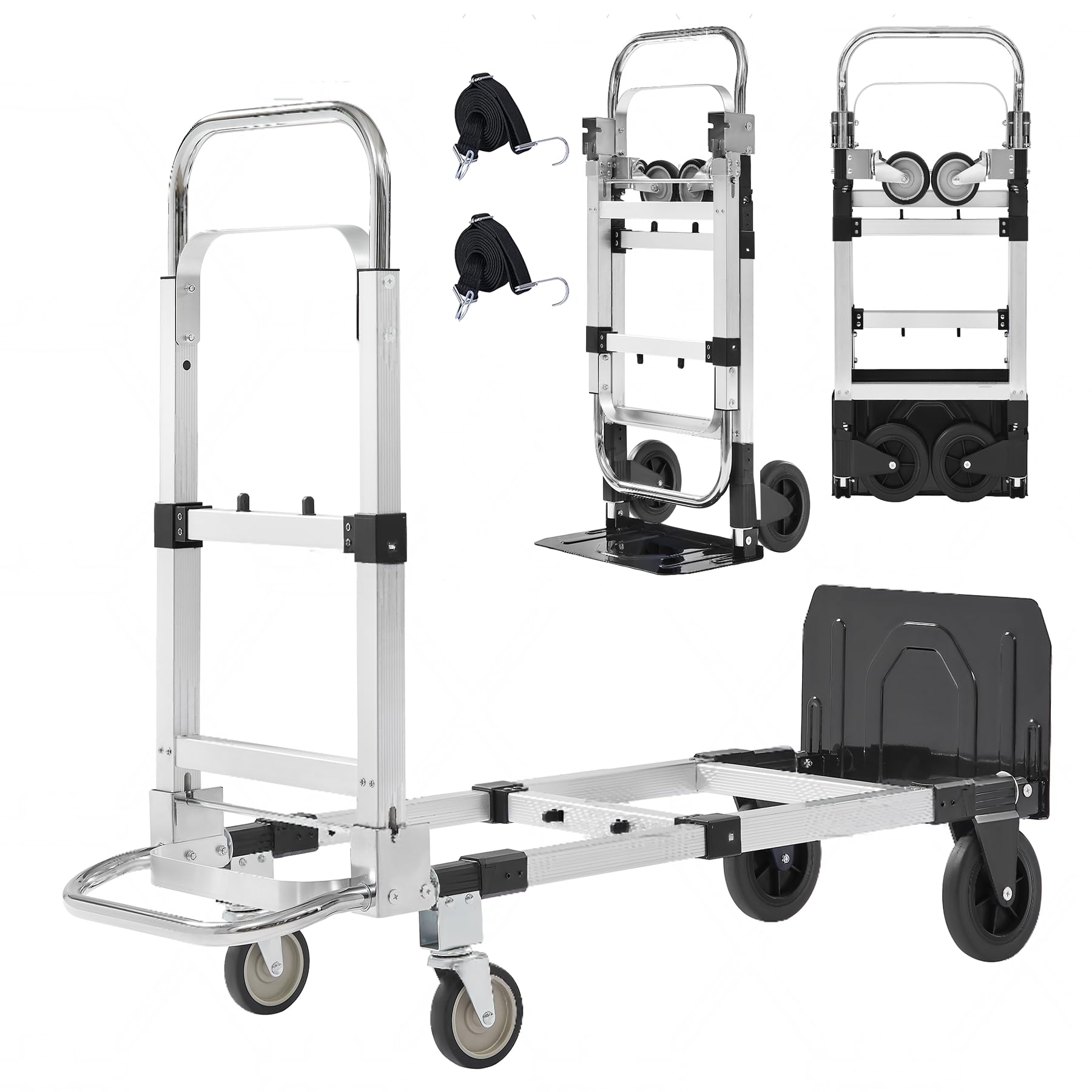 Open-Box New ZROECWT 600lbs Capacity 3-in-1 Aluminum Folding Hand Truck