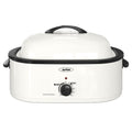 -Quart Electric Roaster Oven with Self-Basting Lid  DefrostWarm Function White