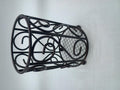 Decorative Metal Wire Scroll Utensil Holder Caddy Dark Brown
