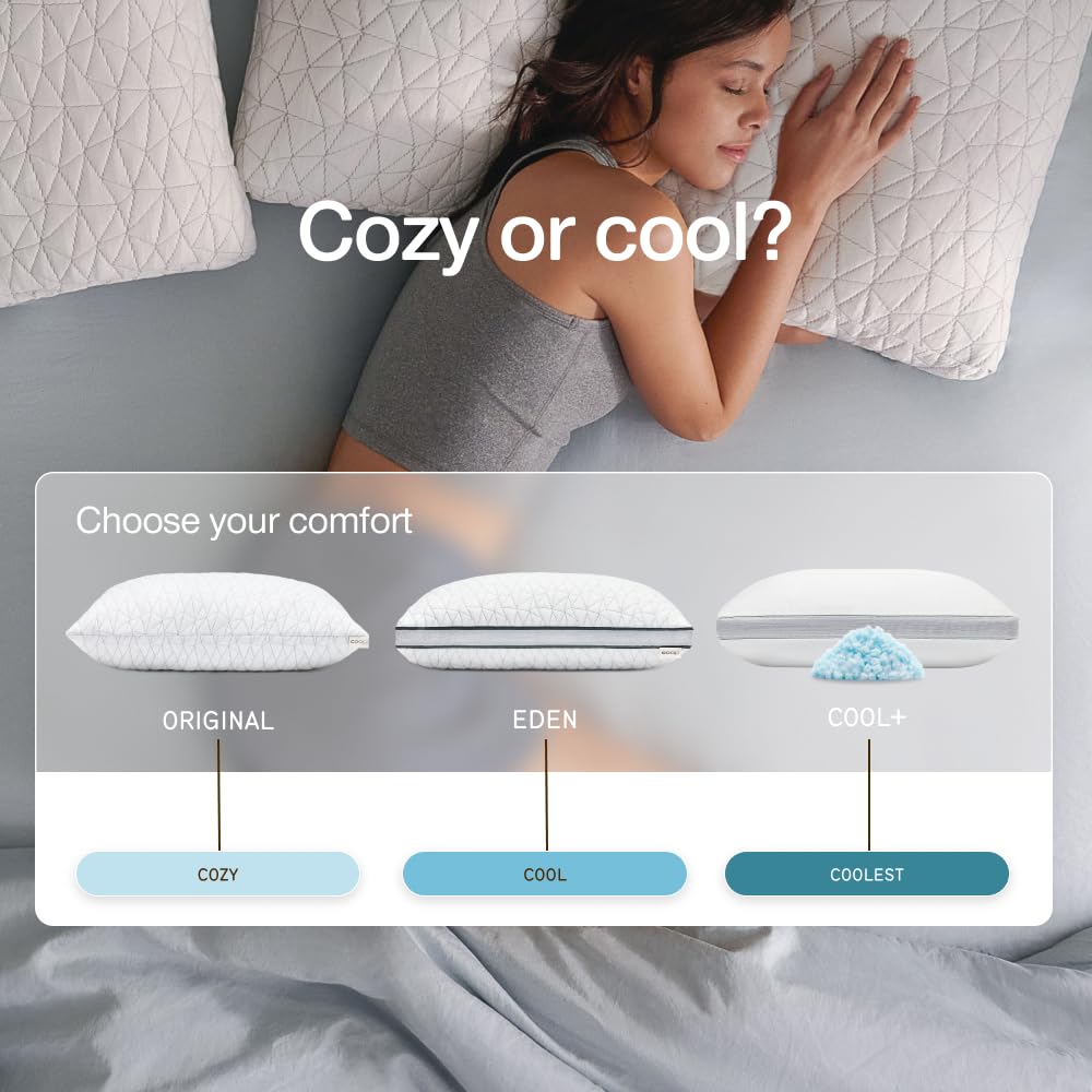 Adjustable King Size Memory Foam Bed Pillow White