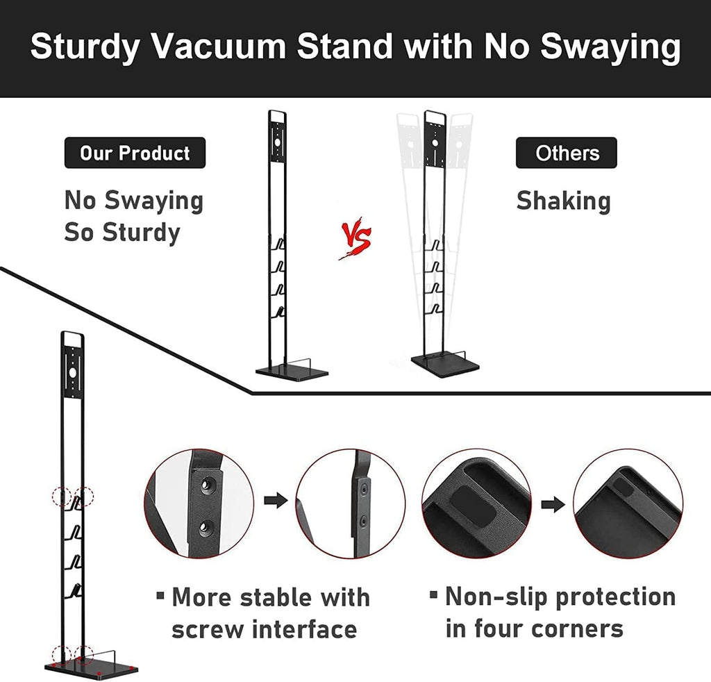 Foho Black 50 Metal Freestanding Vacuum Stand for Dyson V-Series Vacuums Retail $30.00