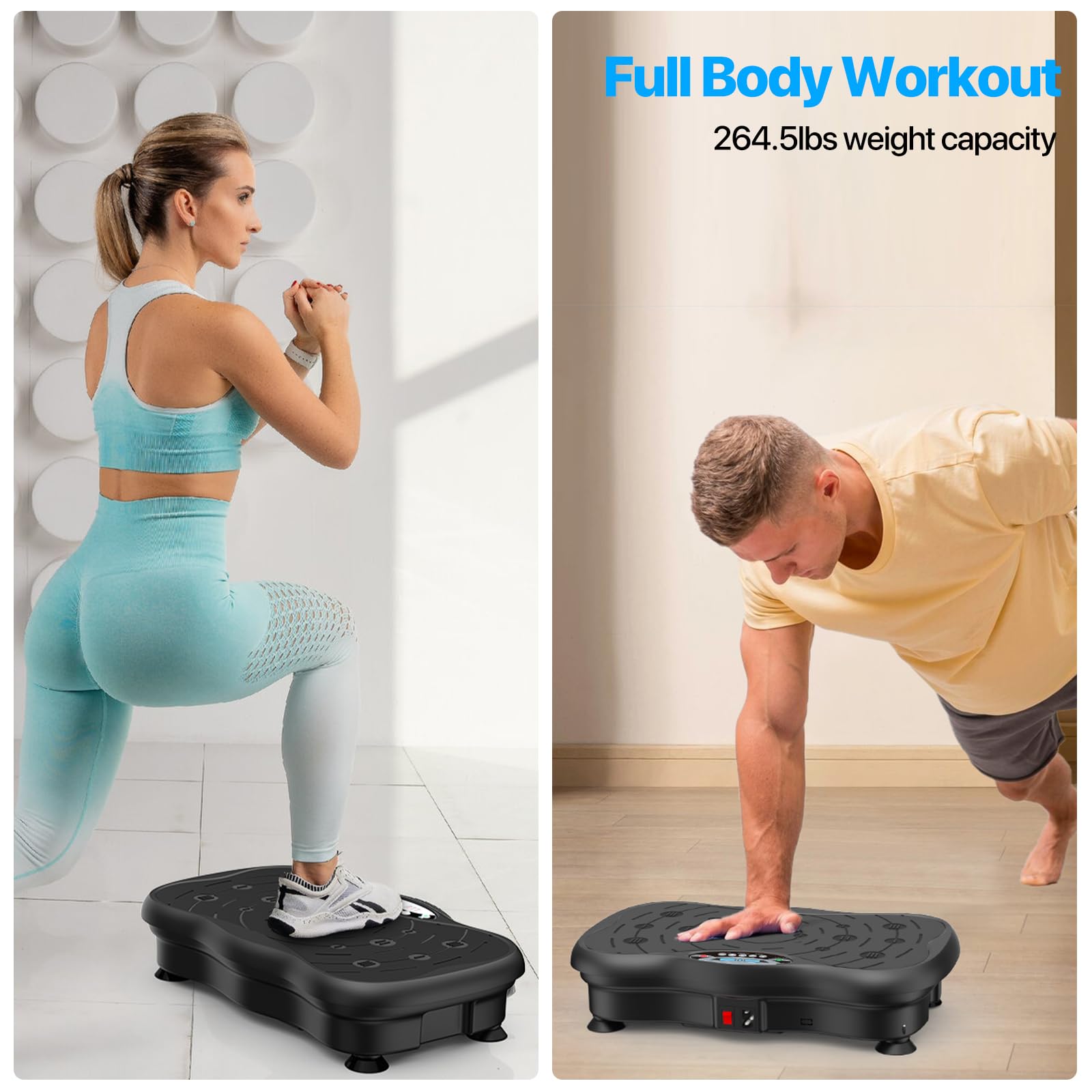 Vibration Plate Exercise Machine for Lymphatic Drainage Weight Loss, Whole Body Workout Vibration Fitness Platform ,Home Training Equipment ,Sport Gym for Weight Loss Fat Burner for Women Men Retail $59.00