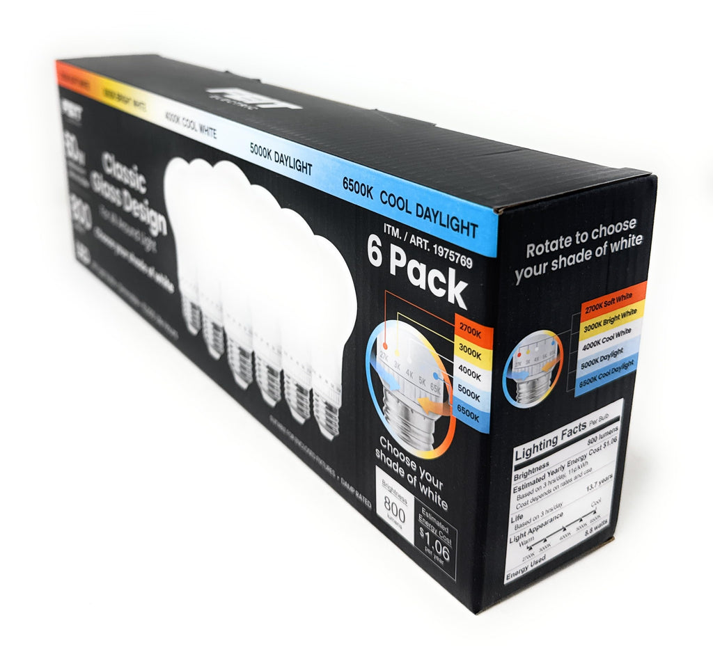 Open-Box New Feit Electric A19 60W Replacement LED Bulb Tunable White Dimmable Retail $15.00