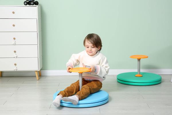 Spinner-X Seated Spinner Sensory Toy Sit and Spin Bigger Size for Kids Ages 3 and up Blue
