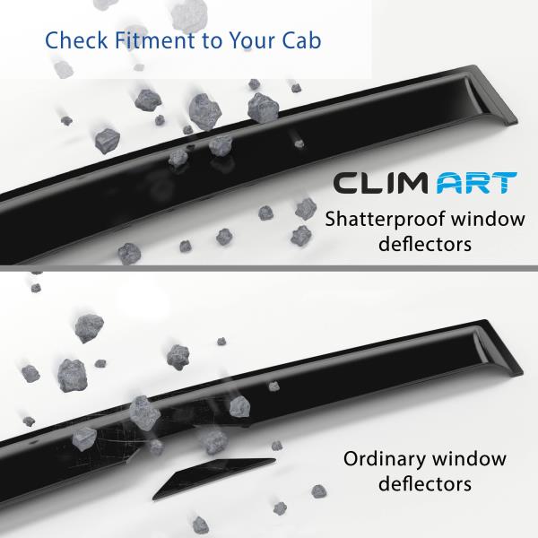 CLIM ART in-Channel Incredibly Durable Rain Guards for Honda Pilot 2023-2027, Original Window Deflectors, Vent Window Visors, Vent Deflector, 4 pcs. - 623022 Retail $69.00