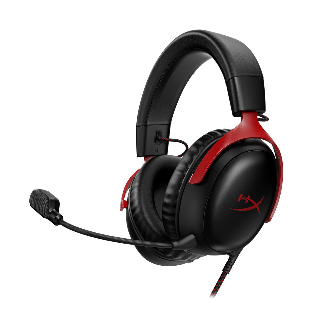 HyperX Cloud III BlackRed Wired Gaming Headset for PC PS5 Xbox Series XS