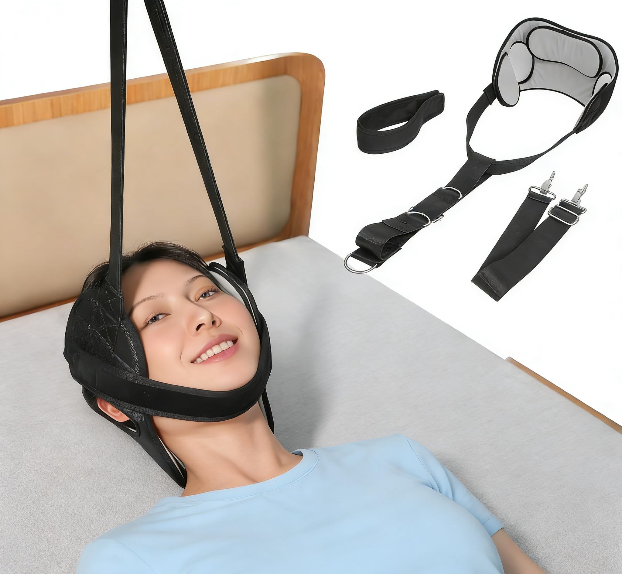 Open-Box New Lixzordian Cervical Neck Traction Device w Ear Holes - Neck Hammock Retail $22.00