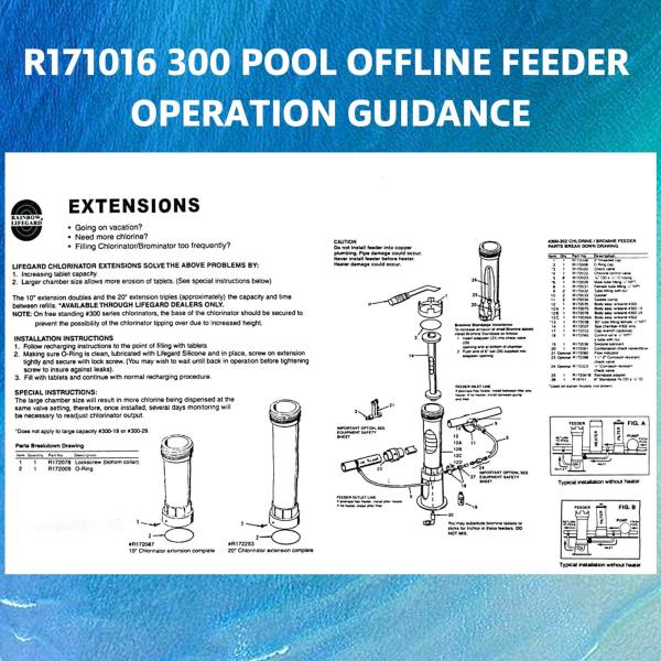 R171016 Automatic Pool Chlorinator 300 Feeder Assembly Kit with Check Valve 3.75 Pounds $82.00