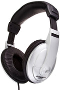 HP30 White Over-Ear Stereo Headphones Lightweight Closed-Back 40mm Drivers