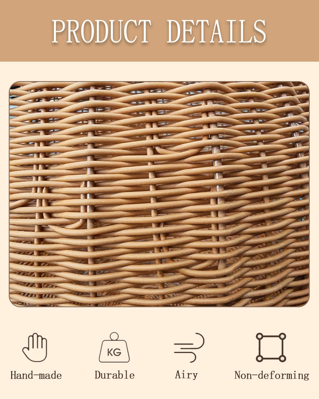 CIHTL Wicker Cat Bed Indoor & Outdoor, Handwoven PP Rattan Cat Swing Bed with Removable Washable Cushion, Breathable Waterproof Cat House for Cats & Small Dogs (Large–16.9" L × 25.98" H) Retail $89.00