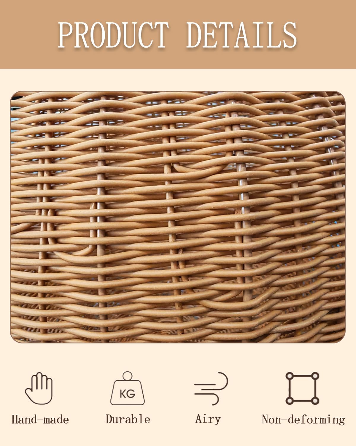 CIHTL Wicker Cat Bed Indoor & Outdoor, Handwoven PP Rattan Cat Swing Bed with Removable Washable Cushion, Breathable Waterproof Cat House for Cats & Small Dogs (Large–16.9" L × 25.98" H) Retail $89.00