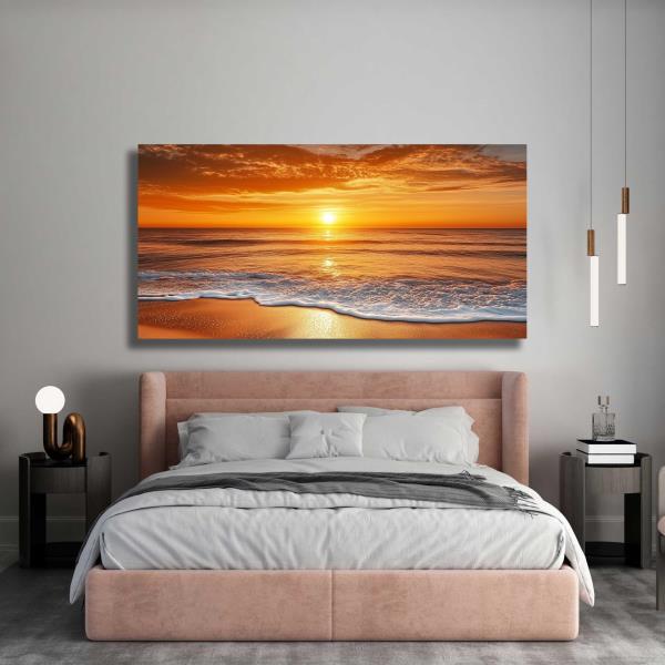 large Beach Canvas Wall Art Modern Funky Poster Prints Wall Decor for Living Room Bedroom Dining Room Office Home Decor 30x60inch Retail $149.00