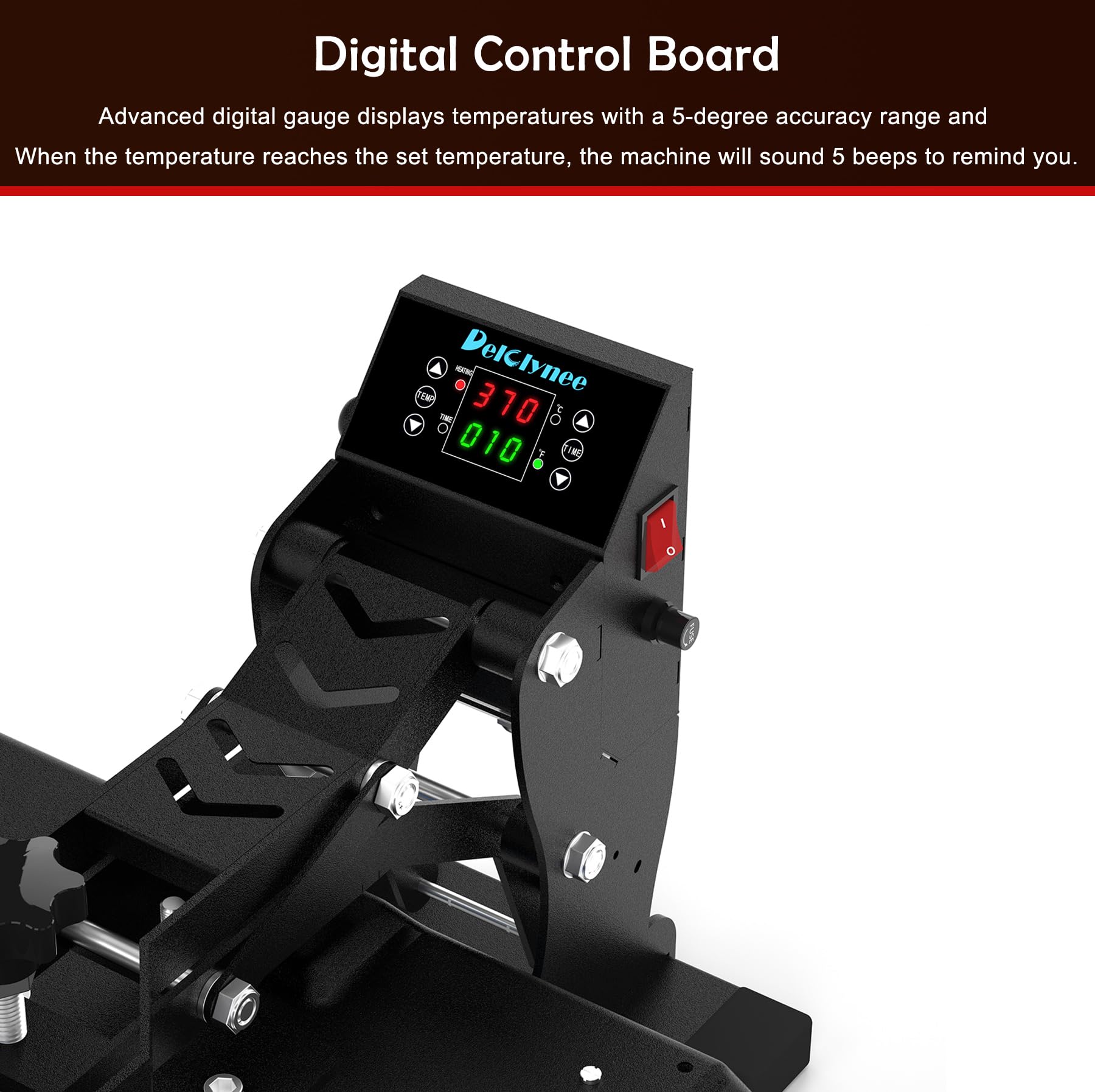 New As-Is Delclynee 15x15 Digital Heat Press Machine for T-Shirts Retail $159.00
