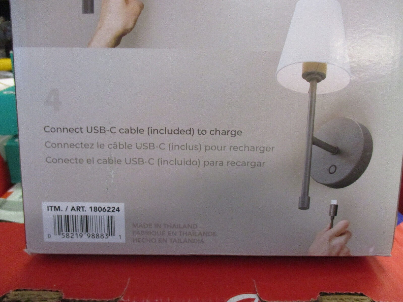 New As-Is Globe Wireless Rechargeable LED Integrated Wall Sconce - 2-Pack Matte Black Retail $41.00