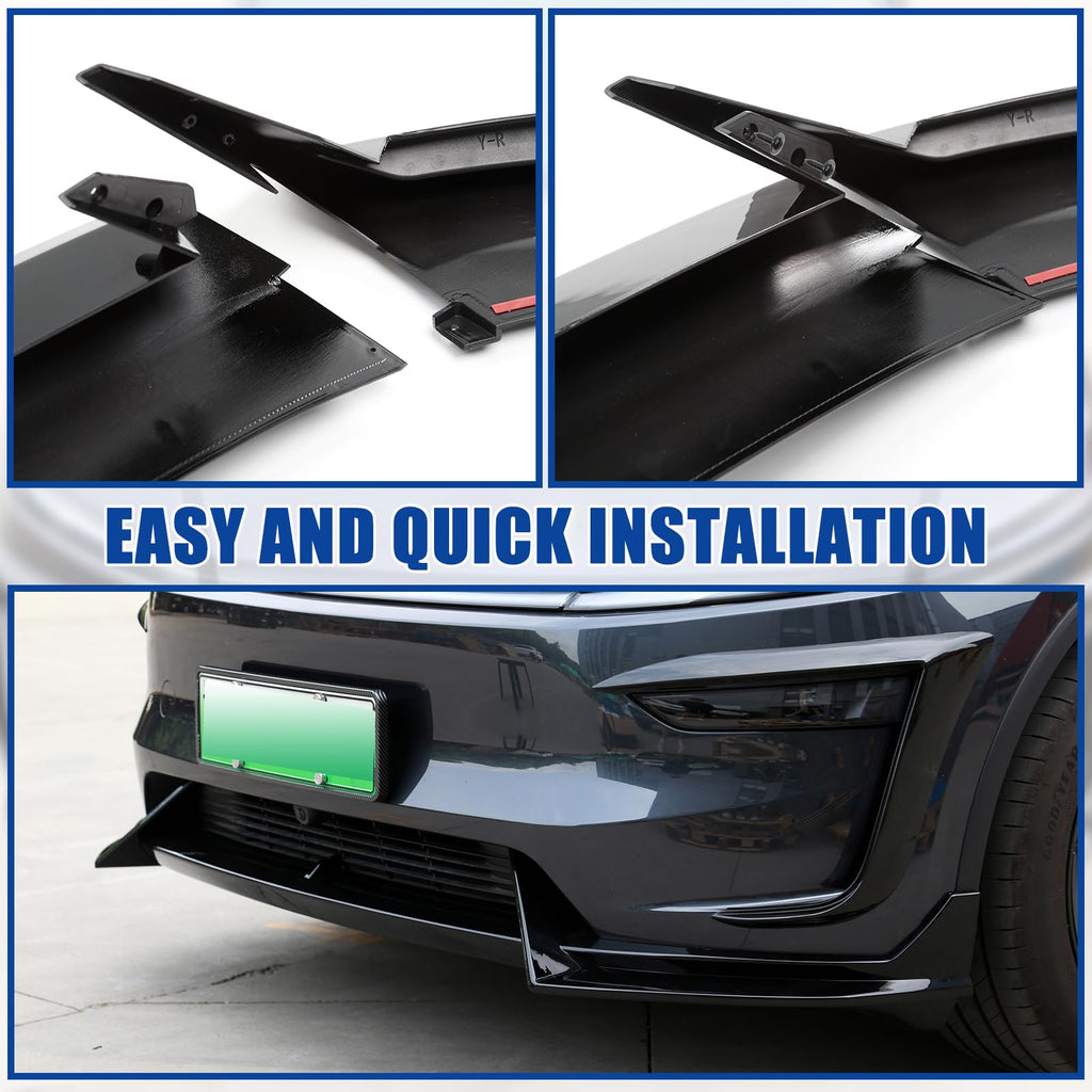 Tesla Model Y Bumper Lip Glossy Black ABS